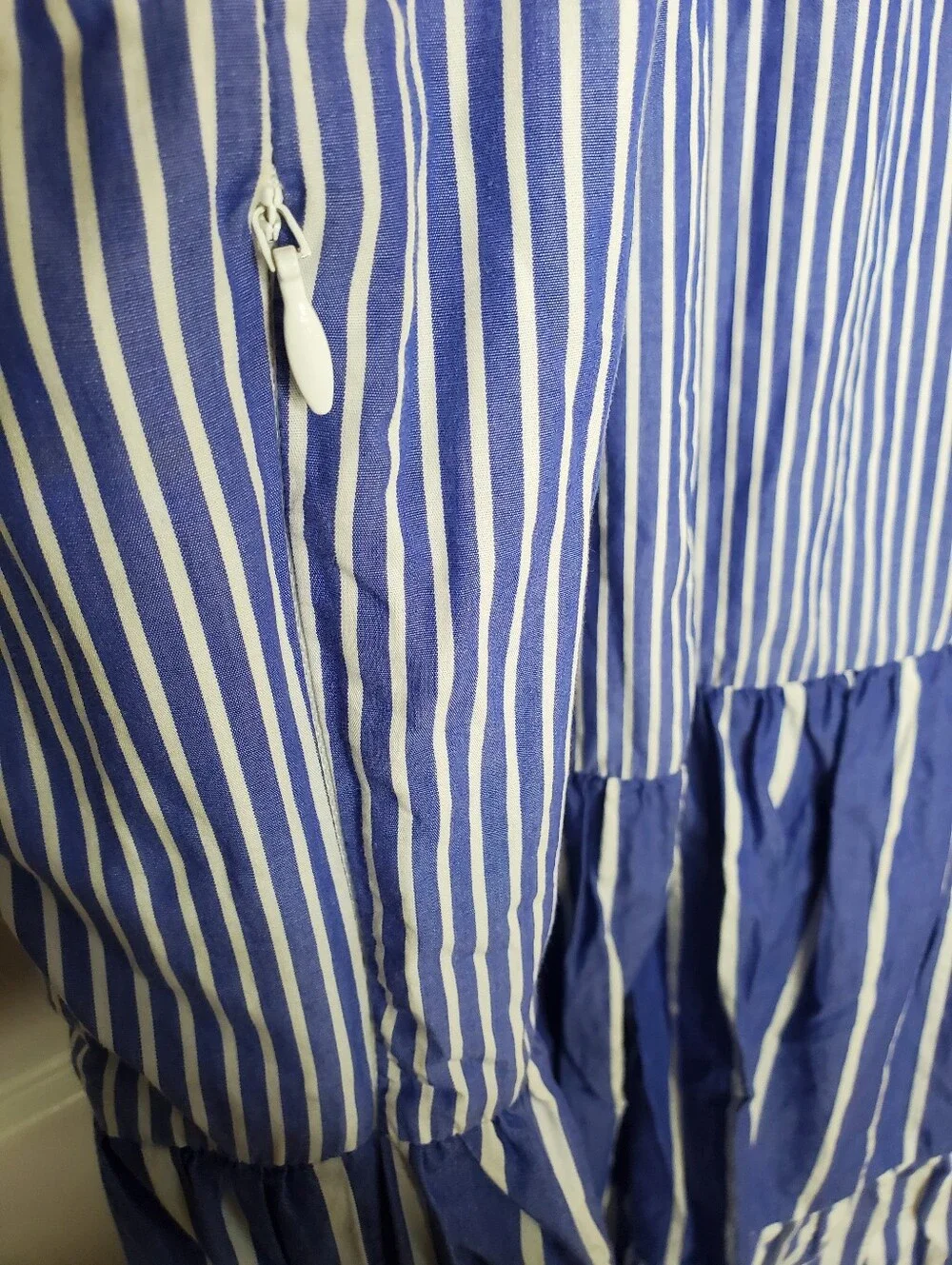 J.crew Cotton Popover Striped Feminine  Midi Dress 310